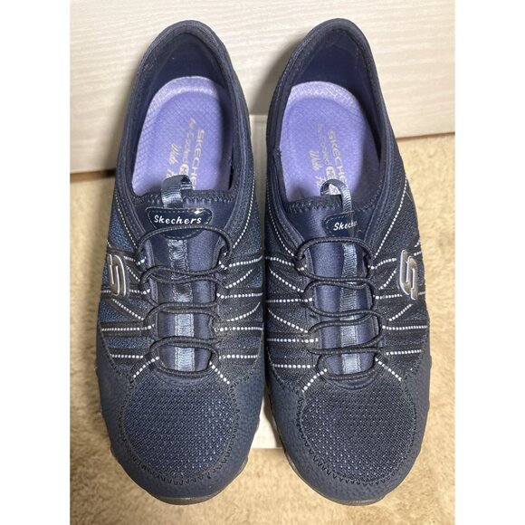 Skechers Casual Shoes Wm 8 Navy Bikers Lite Relive Air Cooled Memory Foam - Picture 7 of 12